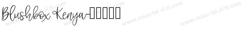 Blushbox Kenya字体转换